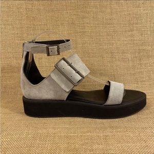 Helmut Lang gray suede sandals Sz 8.5